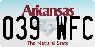 AR license plate 039WFC