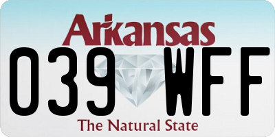 AR license plate 039WFF