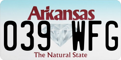 AR license plate 039WFG
