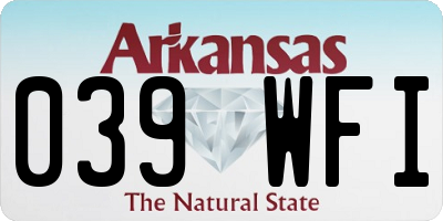 AR license plate 039WFI