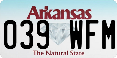 AR license plate 039WFM