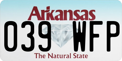 AR license plate 039WFP