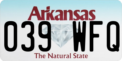 AR license plate 039WFQ