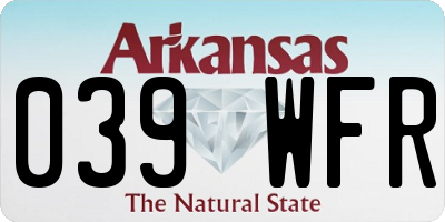 AR license plate 039WFR