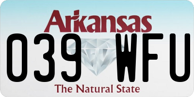 AR license plate 039WFU