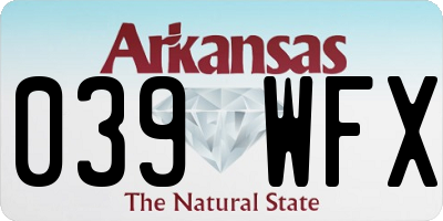 AR license plate 039WFX