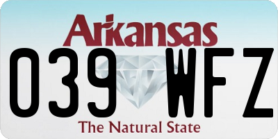 AR license plate 039WFZ