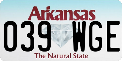 AR license plate 039WGE