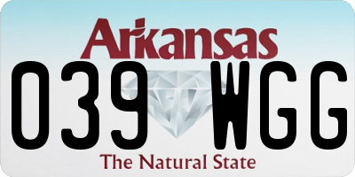 AR license plate 039WGG