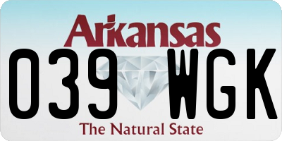 AR license plate 039WGK