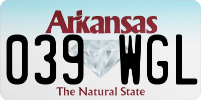 AR license plate 039WGL
