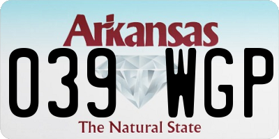AR license plate 039WGP