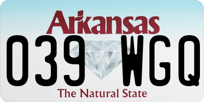AR license plate 039WGQ