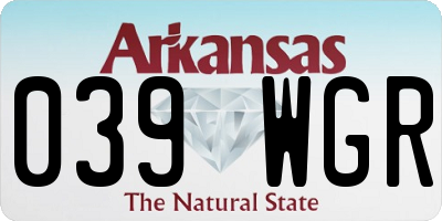 AR license plate 039WGR