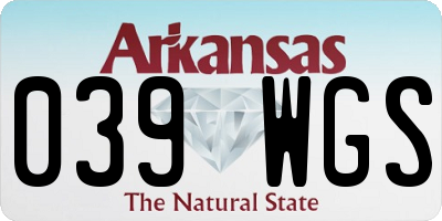 AR license plate 039WGS