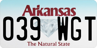AR license plate 039WGT