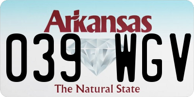 AR license plate 039WGV