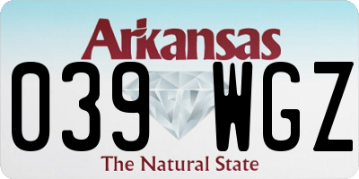 AR license plate 039WGZ