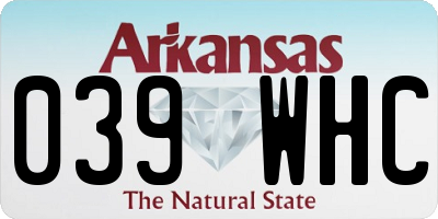 AR license plate 039WHC