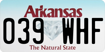 AR license plate 039WHF