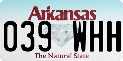 AR license plate 039WHH