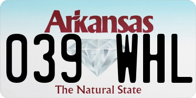 AR license plate 039WHL