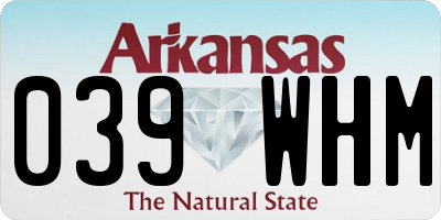 AR license plate 039WHM