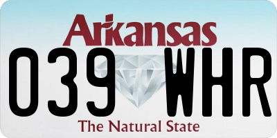 AR license plate 039WHR