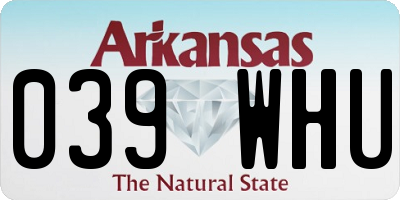 AR license plate 039WHU