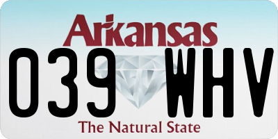 AR license plate 039WHV