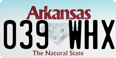 AR license plate 039WHX