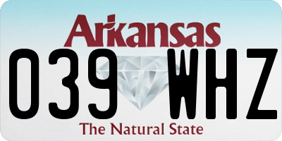 AR license plate 039WHZ