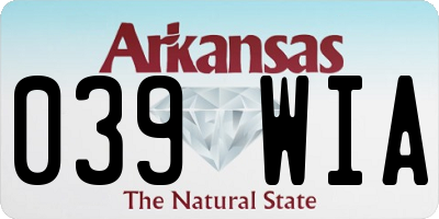 AR license plate 039WIA