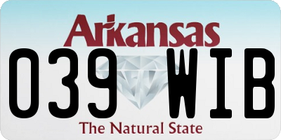 AR license plate 039WIB