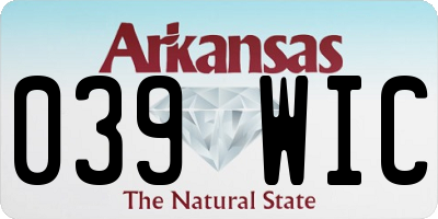 AR license plate 039WIC