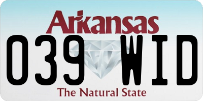 AR license plate 039WID