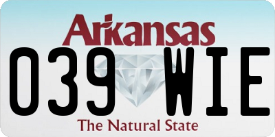AR license plate 039WIE