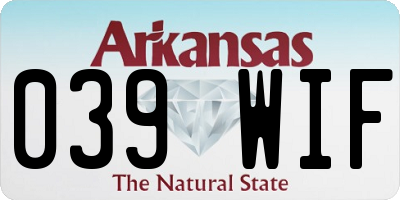 AR license plate 039WIF