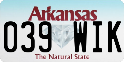 AR license plate 039WIK