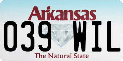 AR license plate 039WIL