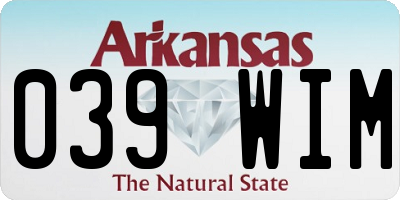 AR license plate 039WIM