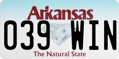 AR license plate 039WIN