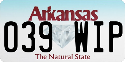 AR license plate 039WIP