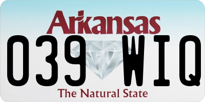 AR license plate 039WIQ