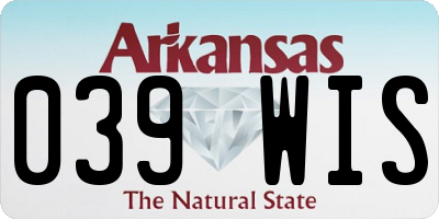 AR license plate 039WIS