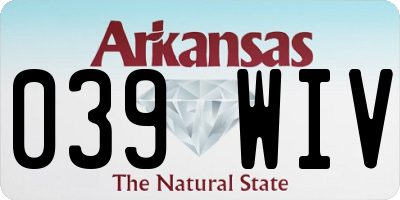 AR license plate 039WIV