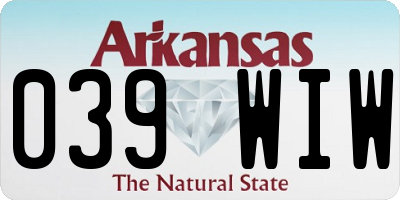 AR license plate 039WIW