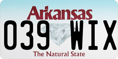AR license plate 039WIX