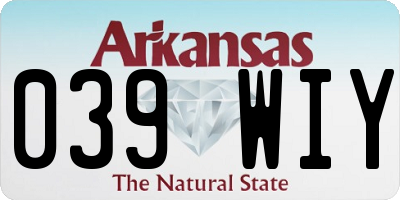 AR license plate 039WIY