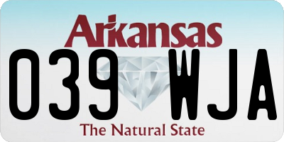 AR license plate 039WJA